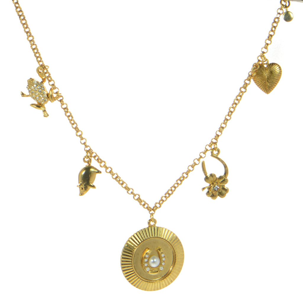 Jennifer Behr Fortuna Charm Necklace 225$
